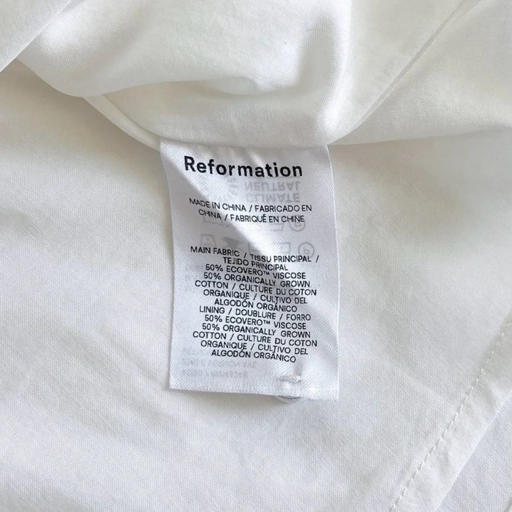 Reformation Kamryn Embroidered Smocked Waist Midi Dress Size 2 NWT - Picture 6 of 8